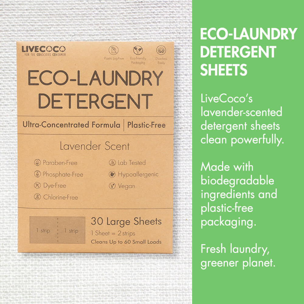 Eco-Laundry Detergent Sheets (60 Loads-Lavender Scent)-1