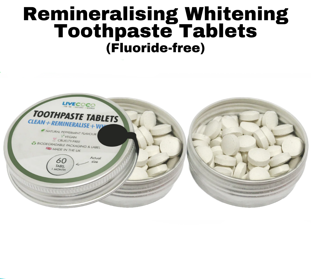 Recyclable Brush Heads-12 Heads + 120 Free Whitening Toothpaste Tablets-2