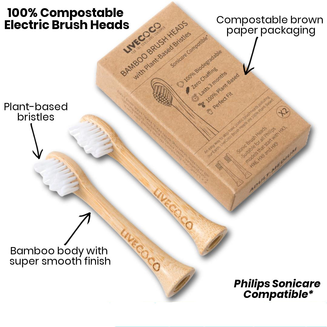 LiveCoco™ Philips Sonicare compatible Electric Brush Heads-0